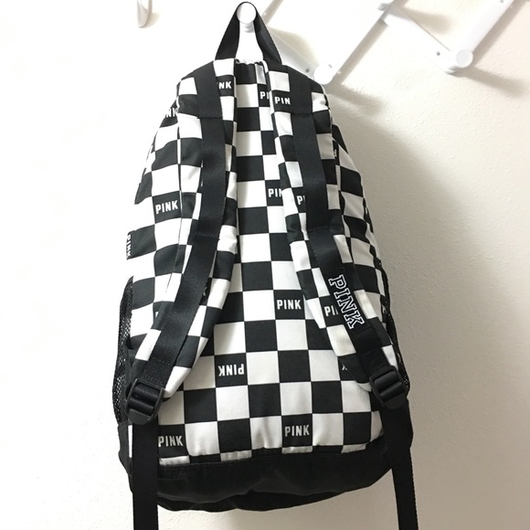 NEW Victoria’s Secret PINK Checker Backpack RARE - Picture 3 of 16